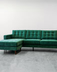 Tango sofa with reversible chaise in copeland greenstone