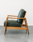 Yukon leather armchair in green