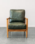 Yukon leather armchair in green