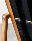 Yukon leather armchair in black/natural