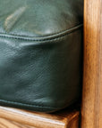 Yukon leather armchair in green