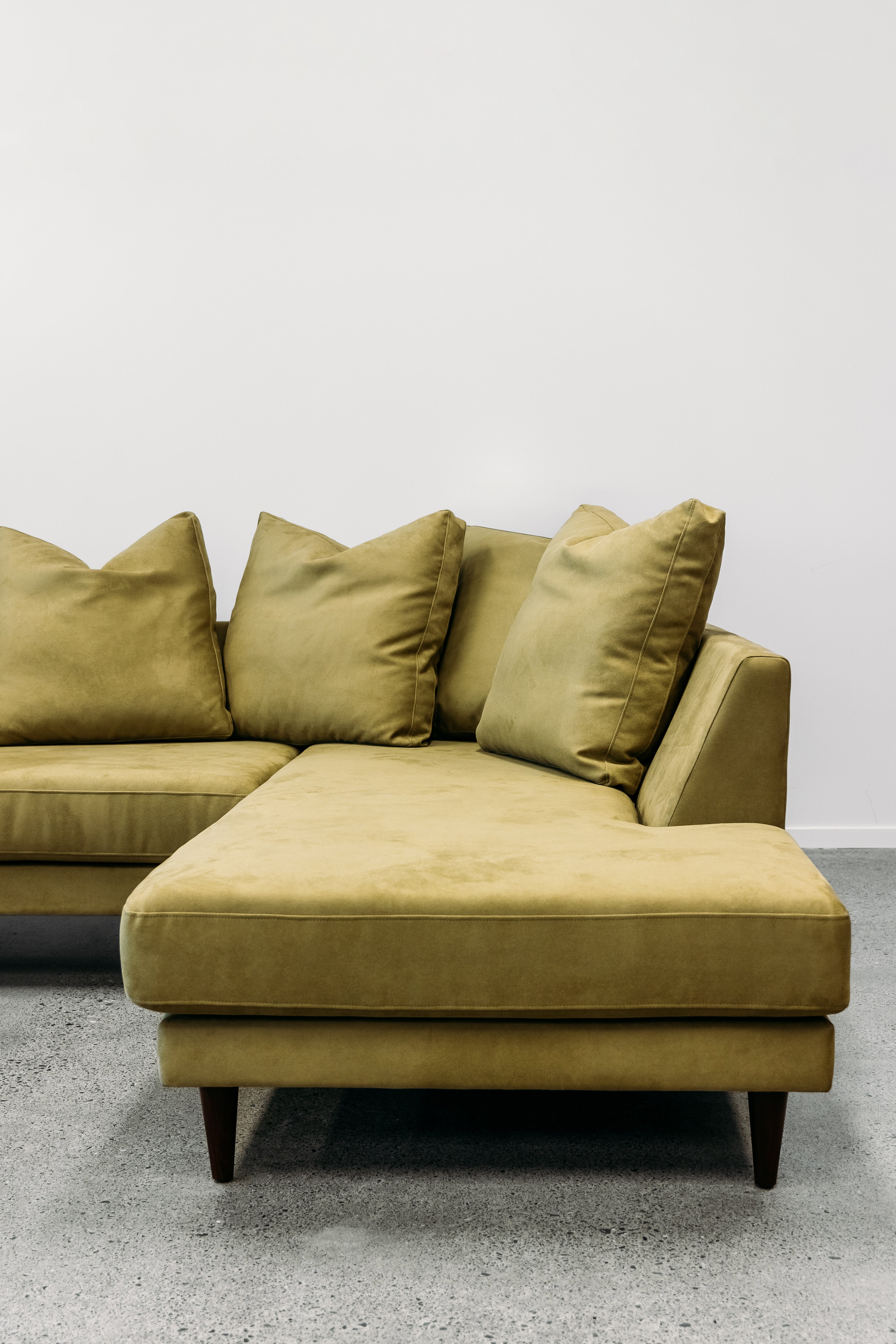 Monterey modular sofa in macrosuede sargent