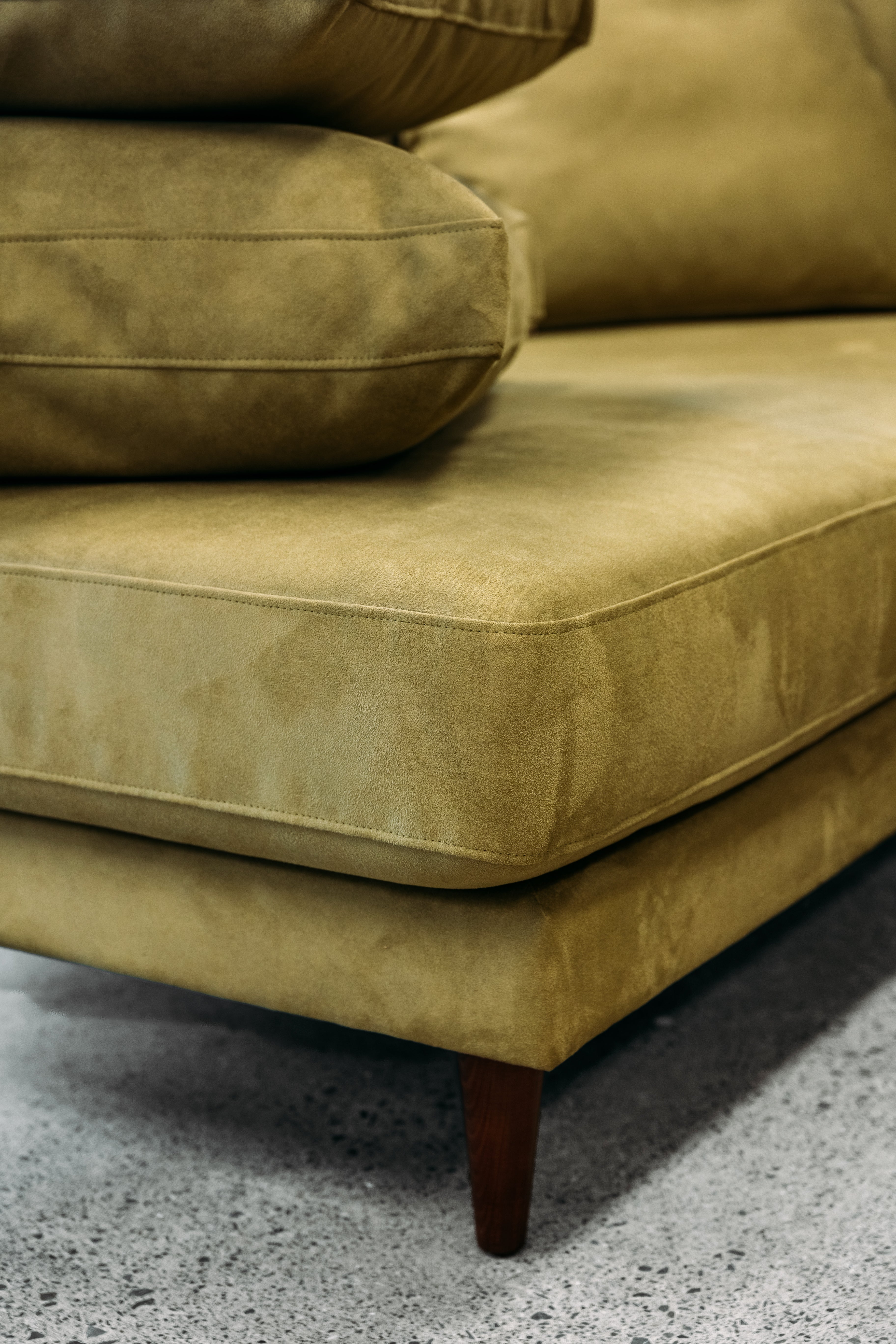 Monterey modular sofa in macrosuede sargent