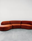 Hendricks Modular curved sofa in ankara terracotta