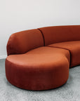 Hendricks Modular curved sofa in ankara terracotta