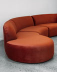 Hendricks Modular curved sofa in ankara terracotta