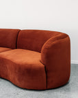 Hendricks Modular curved sofa in ankara terracotta