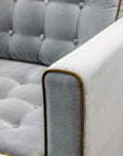 Monterey sofa with ottoman in cleo flint 