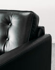 Chanel black leather sofa