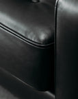 Chanel black leather sofa