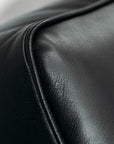 Chanel black leather sofa