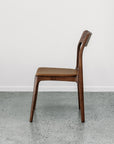 Ealing armless dining chairs in walnut