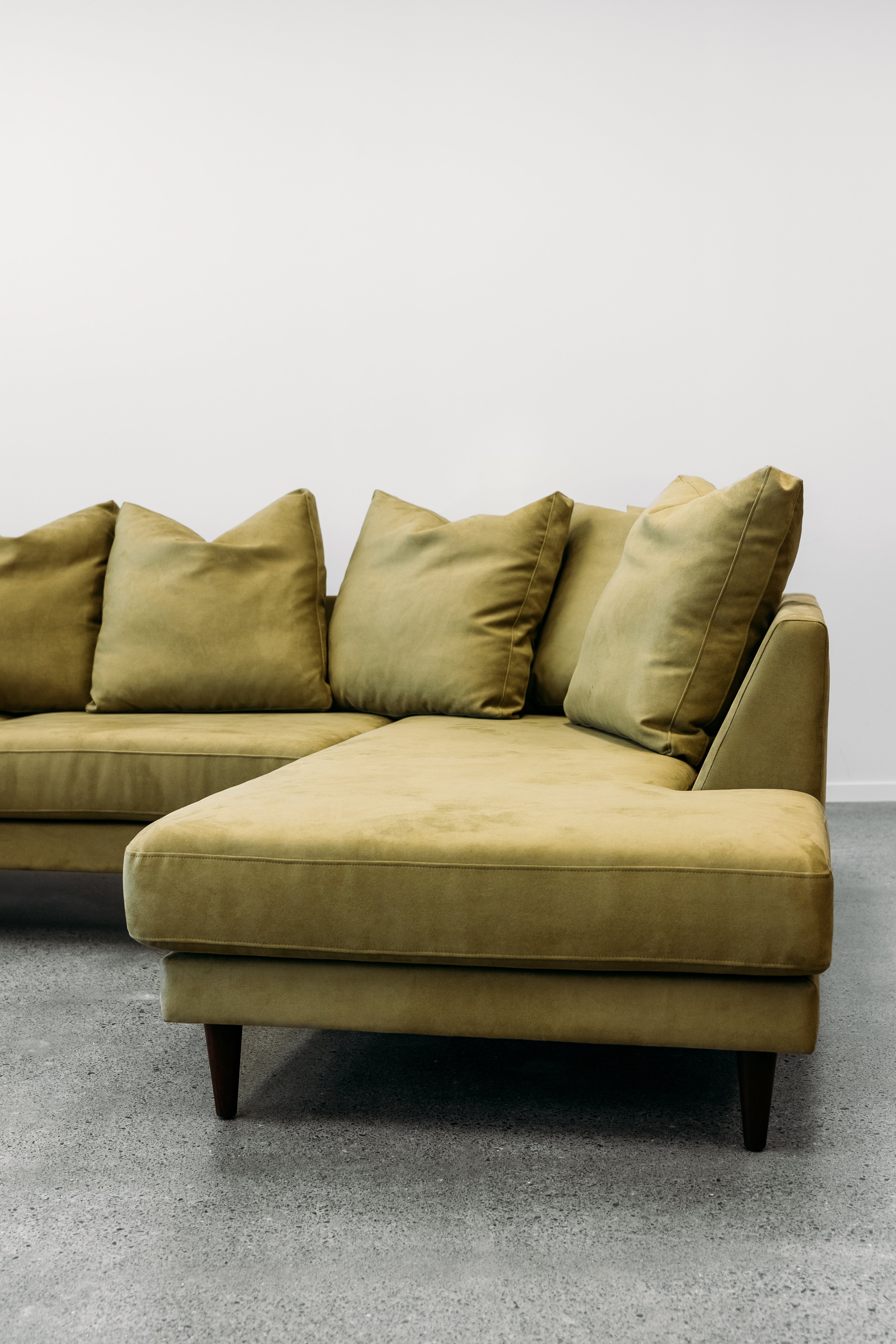 Monterey modular sofa in macrosuede sargent