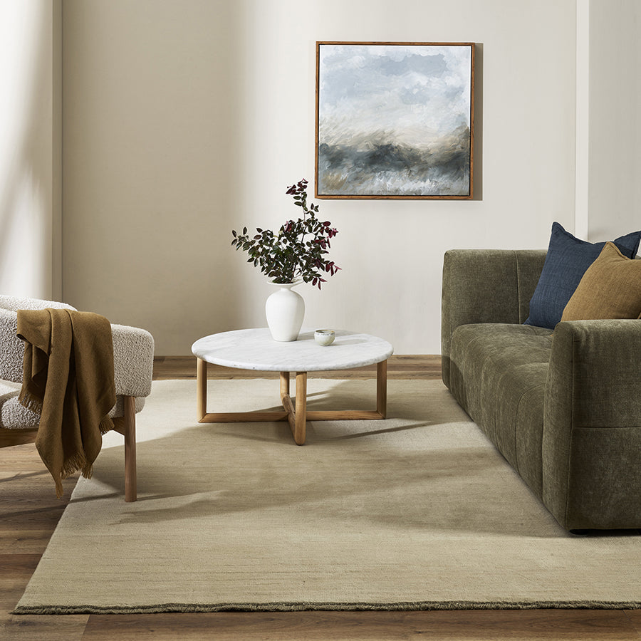 Sandringham wool rug in fog