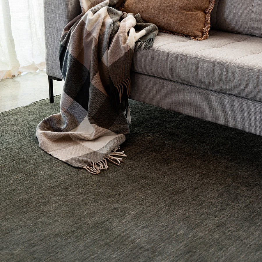 Sandringham wool rug in forest