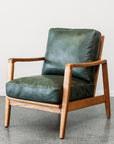 Yukon leather armchair in green