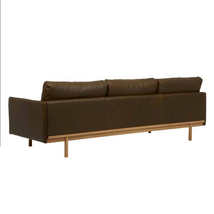 Hay 3 seat sofa in hunter green leather