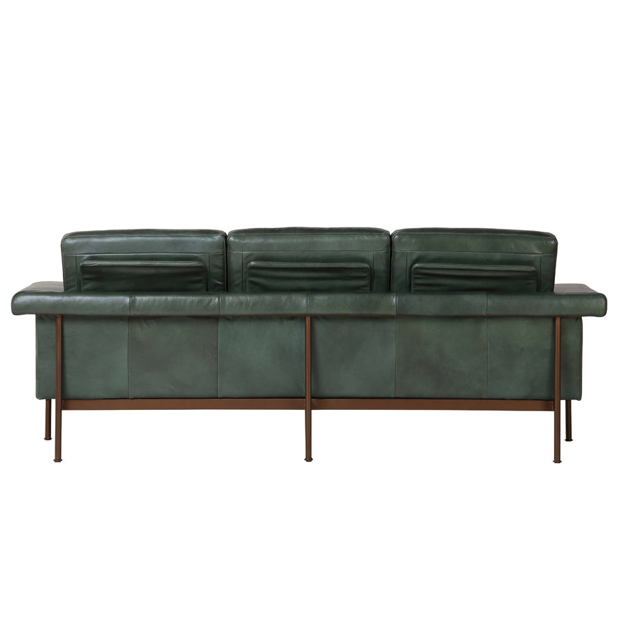 Monte Carlo leather sofa in green