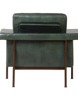 Monte Carlo leather armchair in green 