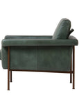 Monte Carlo leather armchair in green 