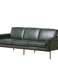 Monte Carlo leather sofa in green