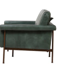 Monte Carlo leather sofa in green