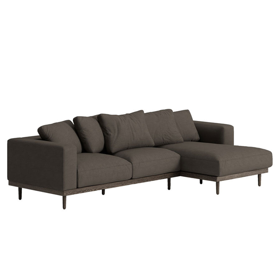 Havana sofa and chaise in mocha