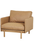 Hay armchair in camel leather