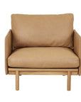 Hay armchair in camel leather