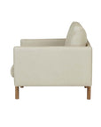 Hay armchair in limestone leather