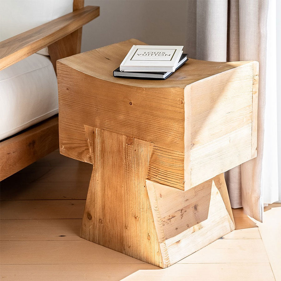 Hughes side table, recycled pine