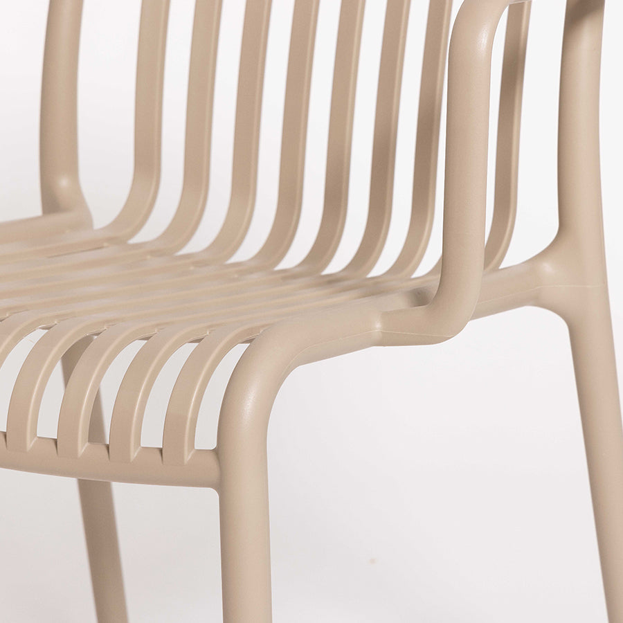 Jasper outdoor dining chair in nude 