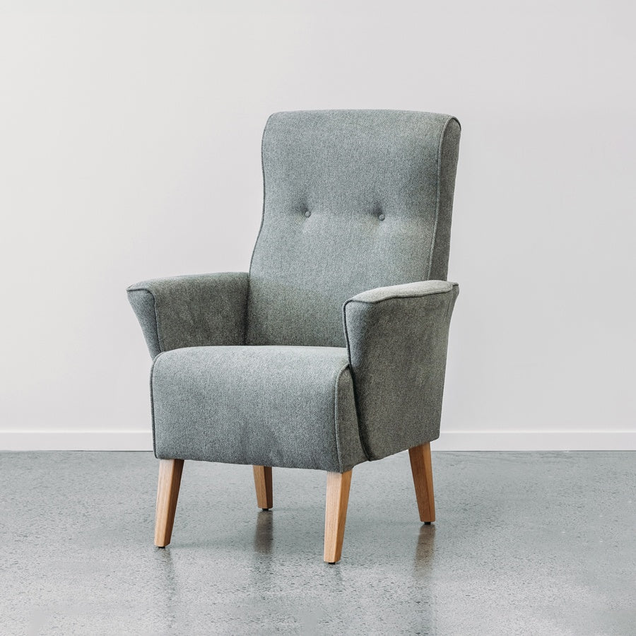 Lily armchair in aston elephant