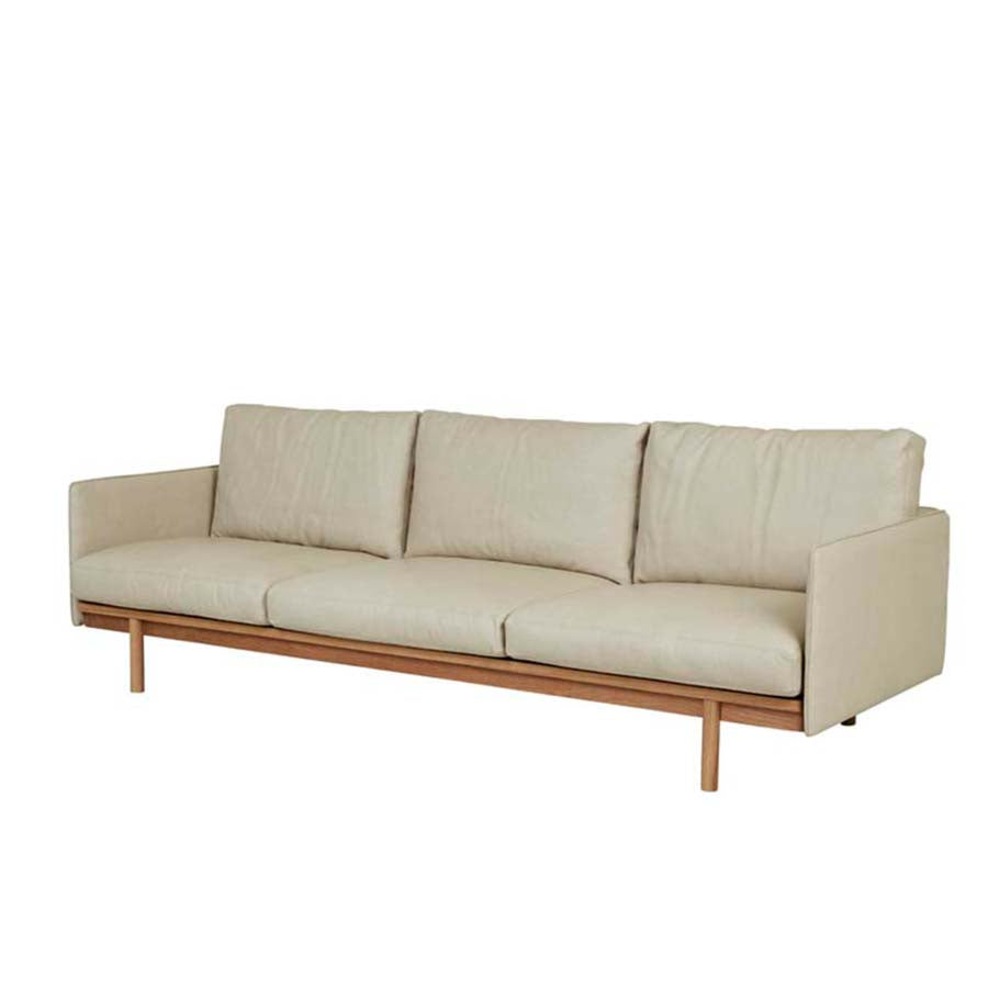 Hay 3 seat sofa in limestone leather