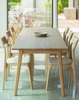 Ealing armless dining chair in linen