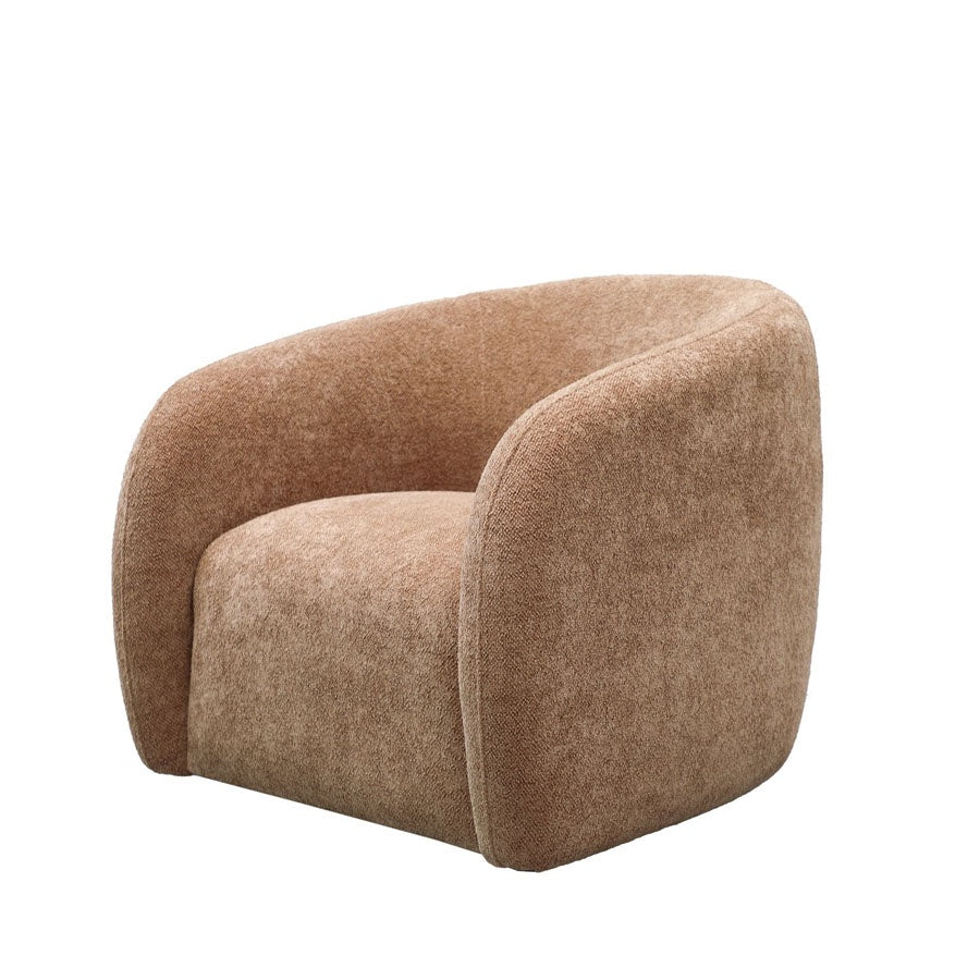 Krona Swivel armchair in caramel 