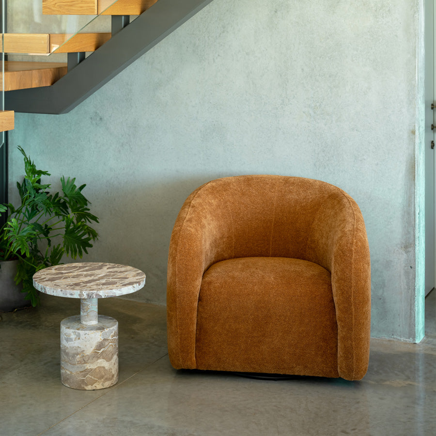 Krona swivel armchair