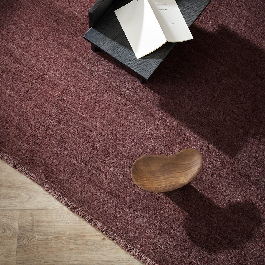 Sandringham wool rug in merlot