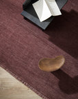 Sandringham wool rug in merlot