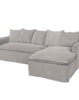 Miami slip cover sofa with reversible chaise - grey