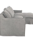 Miami slip cover sofa with reversible chaise - grey