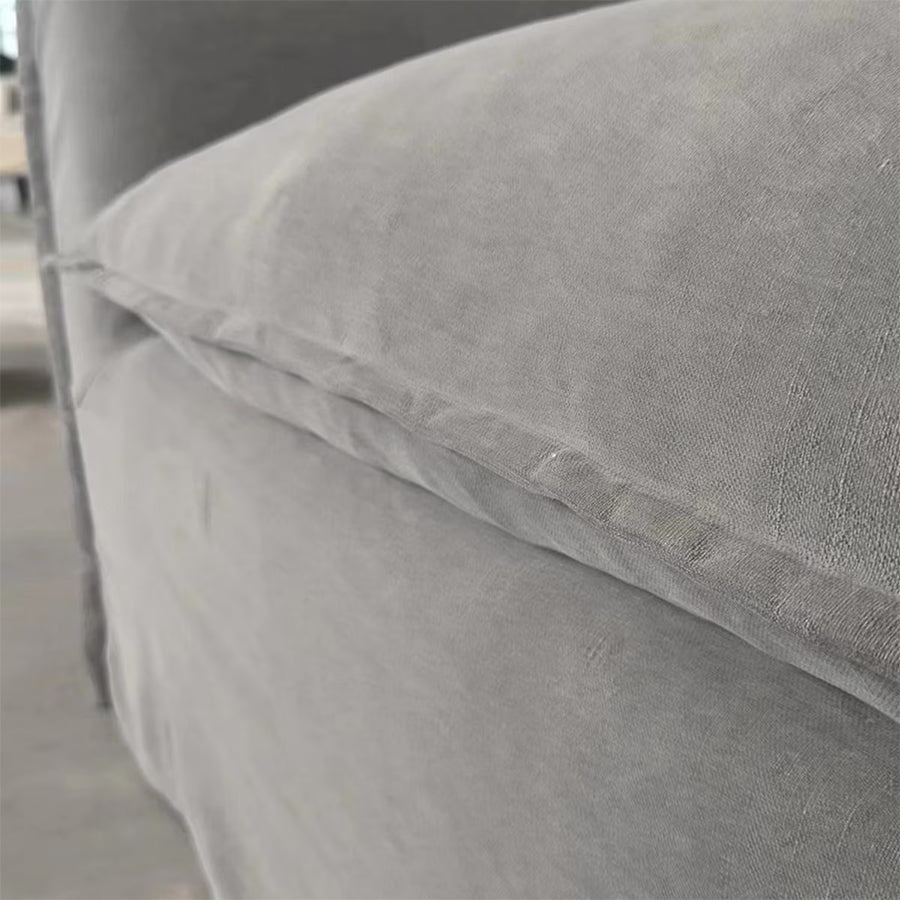 Miami slip cover sofa with reversible chaise - grey