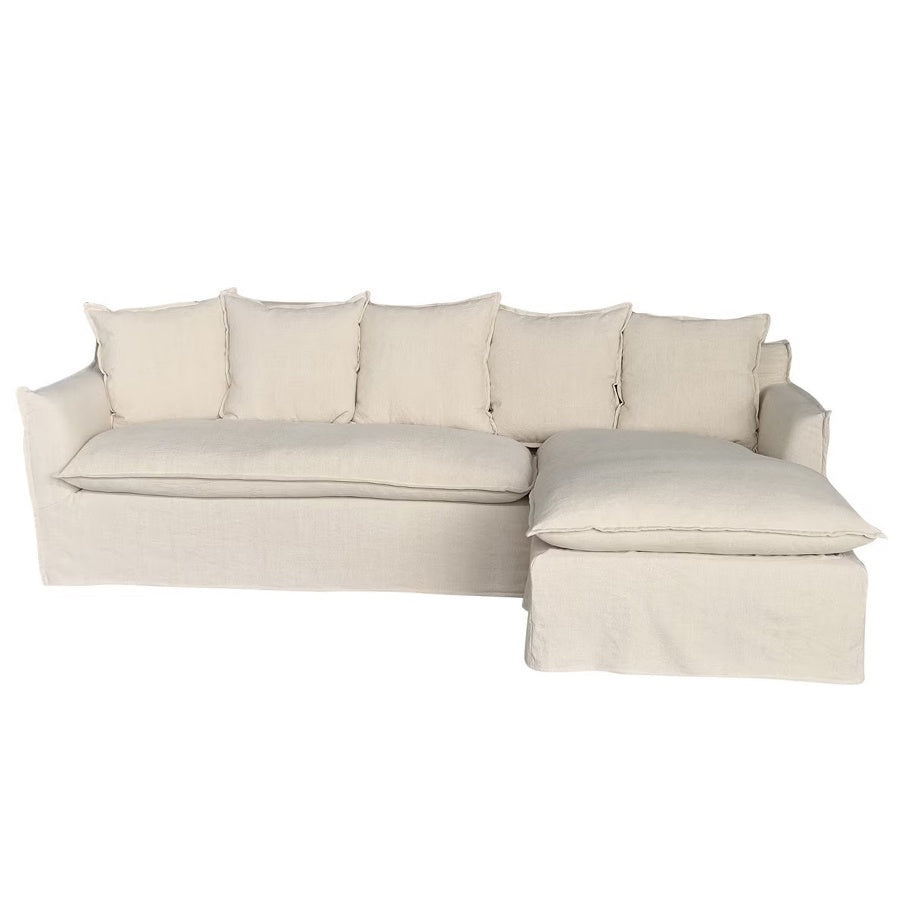 Miami slip cover sofa with reversible chaise