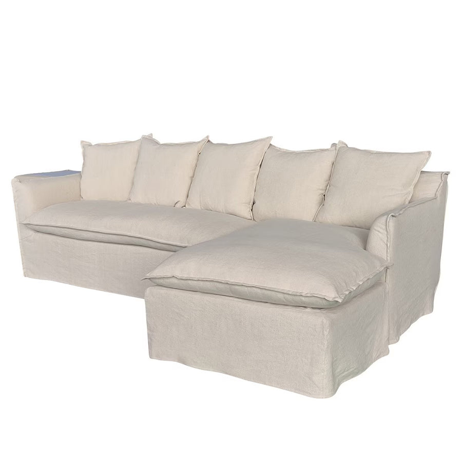 Miami slip cover sofa with reversible chaise