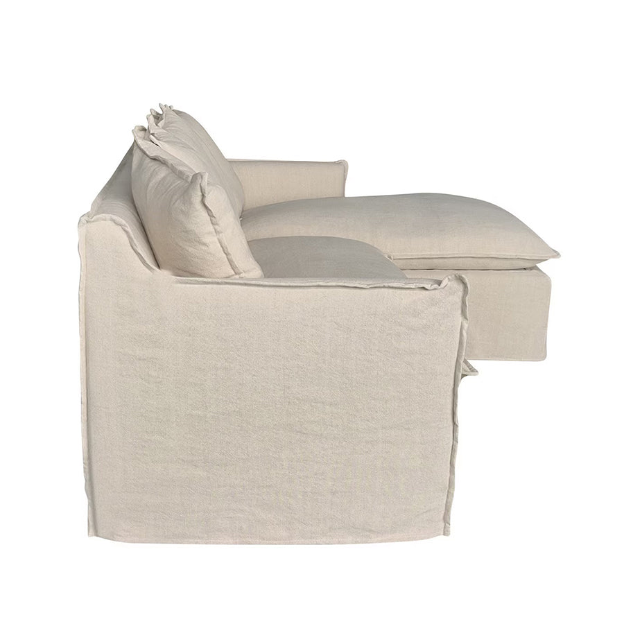 Miami slip cover sofa with reversible chaise