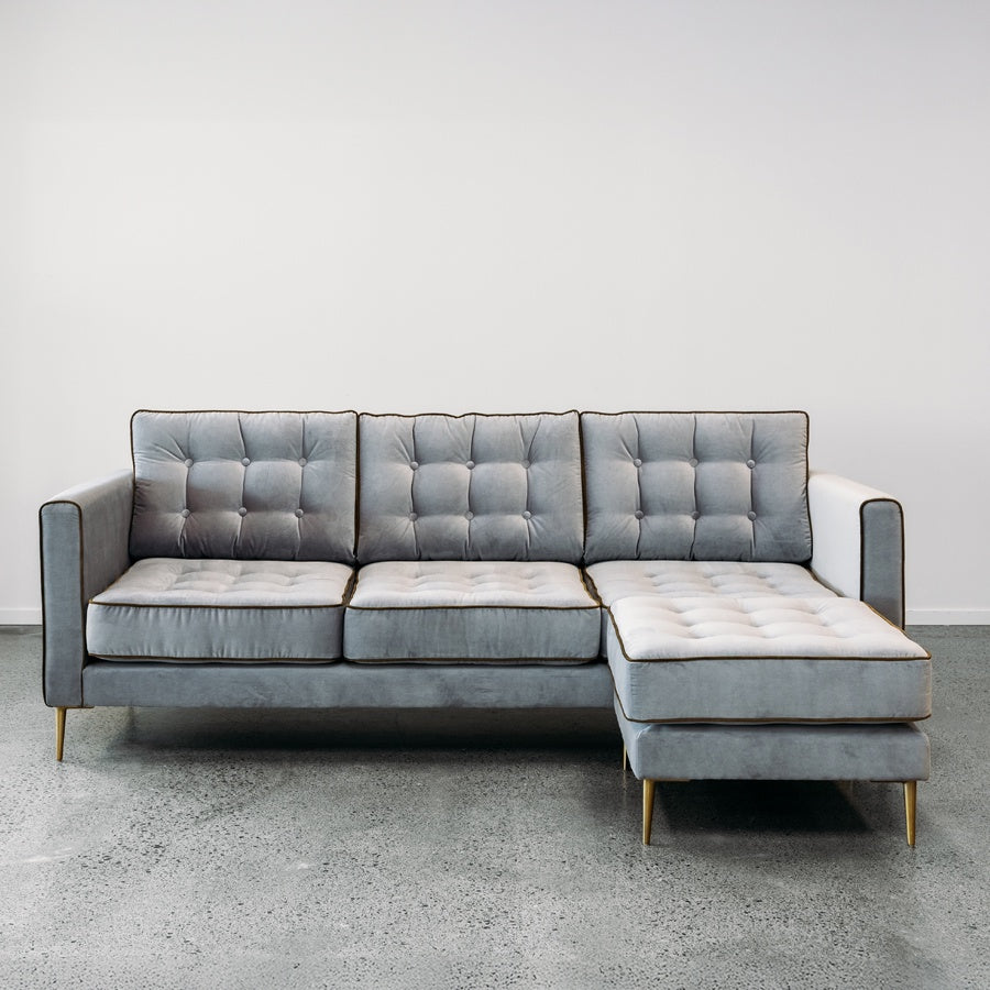 Monterey sofa with ottoman in cleo flint 