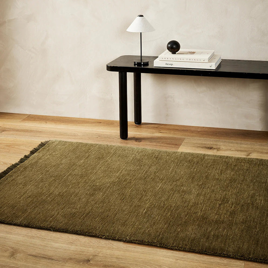 Sandringham wool runner in Moss