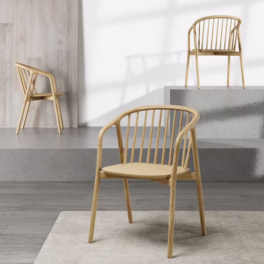 Nordic dining chair, solid oak