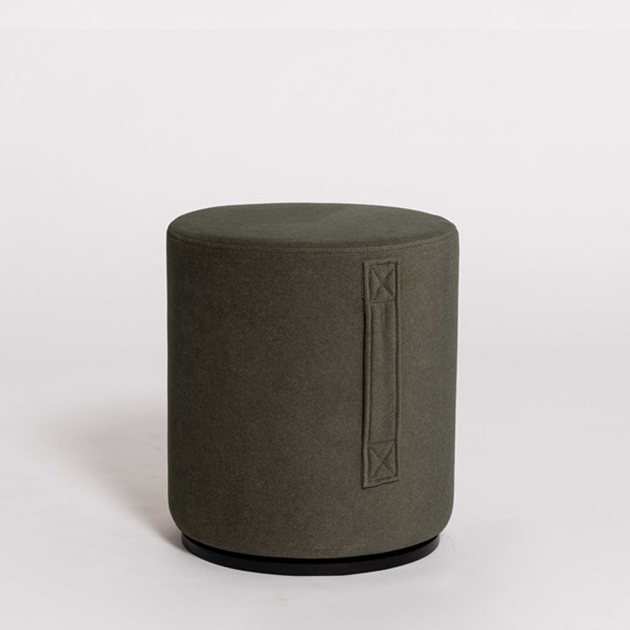 Mee swivel ottoman in olive 