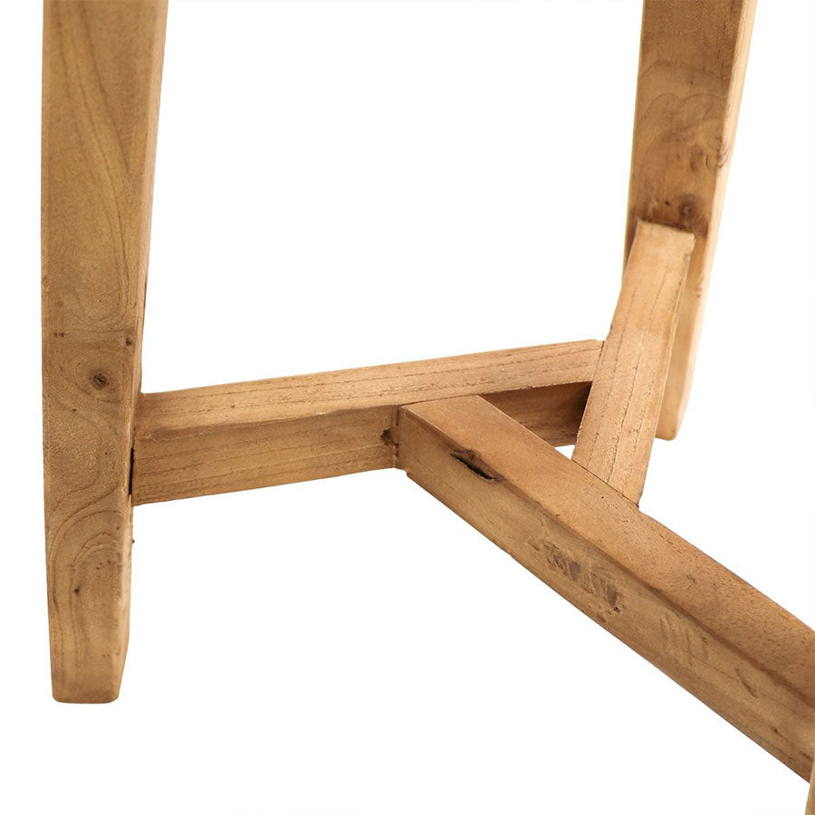 round barstool in natural